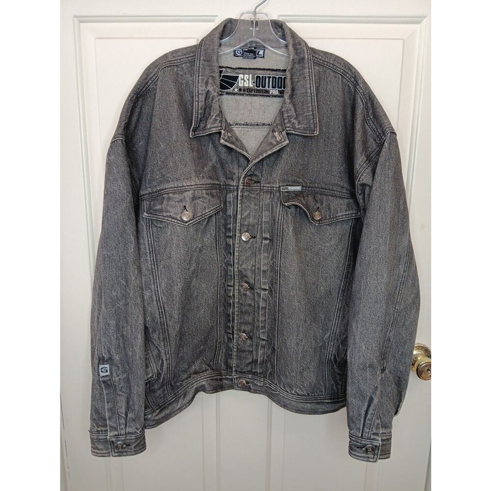 GSL Outdoors Expedition Protection Men's Denim Jacket Size XL Gray EUC